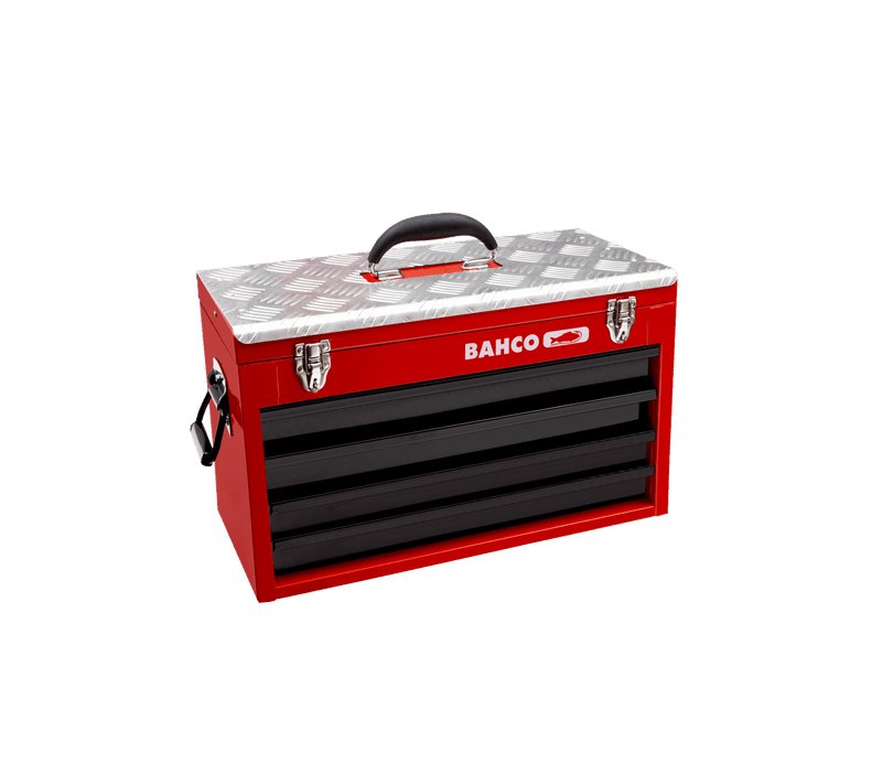 Bahco (1483KHD4RB) 4 gavetas e caixa metálica com tabuleiro superior