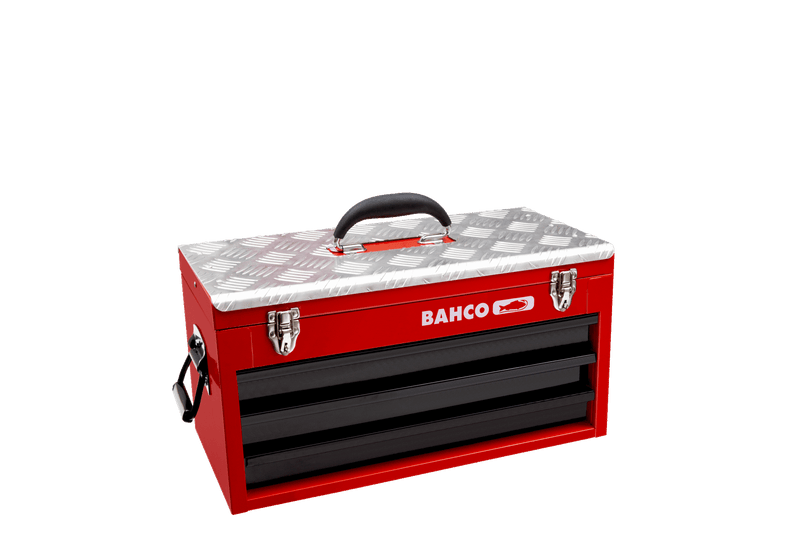 Bahco (1483KHD3RB) 3 gavetas e caixa metálica com tabuleiro superior