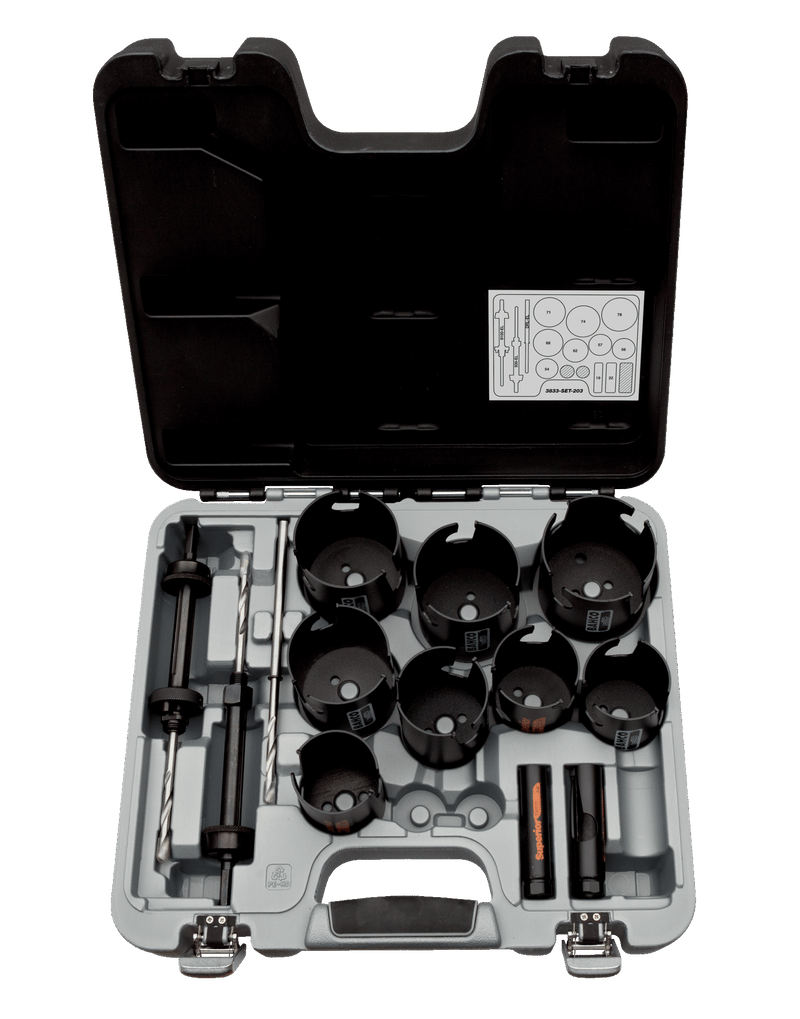 Conjunto de serras copo Bahco (3833-SET-203) Superior™ - 14 peças