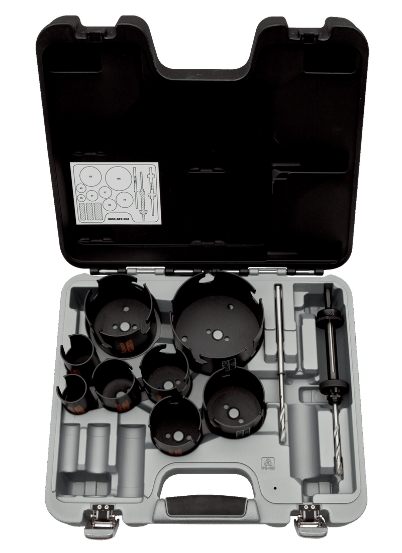 Conjunto de serras copo Bahco (3833-SET-303) Superior™ - 11 peças