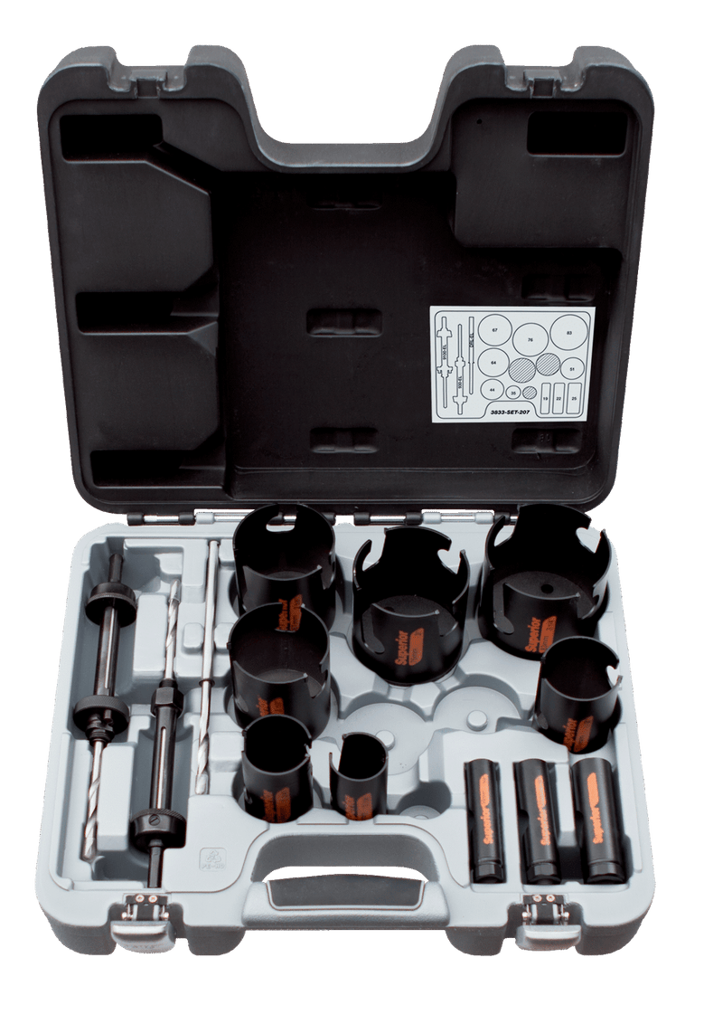 Conjunto de serras copo Bahco (3833-SET-207) Superior™ - 14 peças