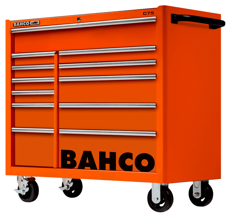 Bahco (1475KXL12) Carrinho de ferramentas clássico C75 de 40" com 12 gavetas vermelhas 1100 mm x 501 mm x 50 mm