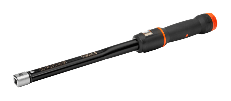 Bahco (74W9-50) Chave de torque mecânica ajustável com roquete, escala de janela e cabeça retangular intercambiável