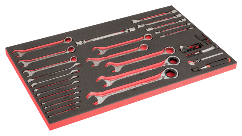 Bahco (FF1B04LM) Foam insert for 40" trolley for combination wrenches, flexible head wrenches and telescopic mirror - 26 pieces