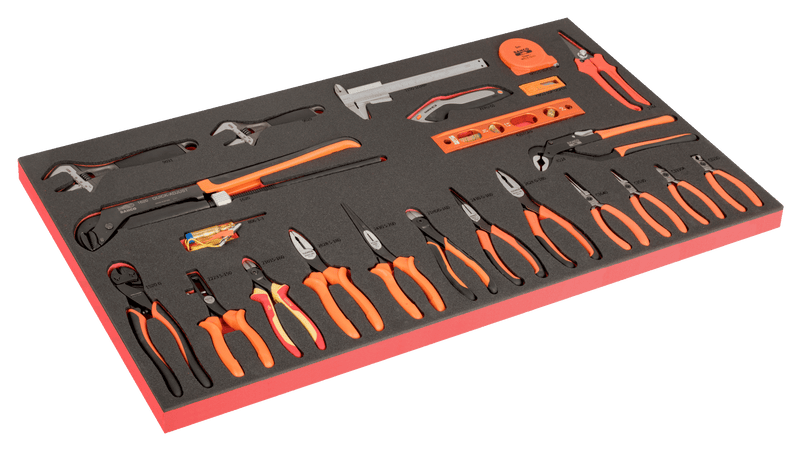 Bahco (FF1B05LM) Foam insert for 40" trolley for pliers, compact pliers, screwdrivers and gauges - 32 pieces