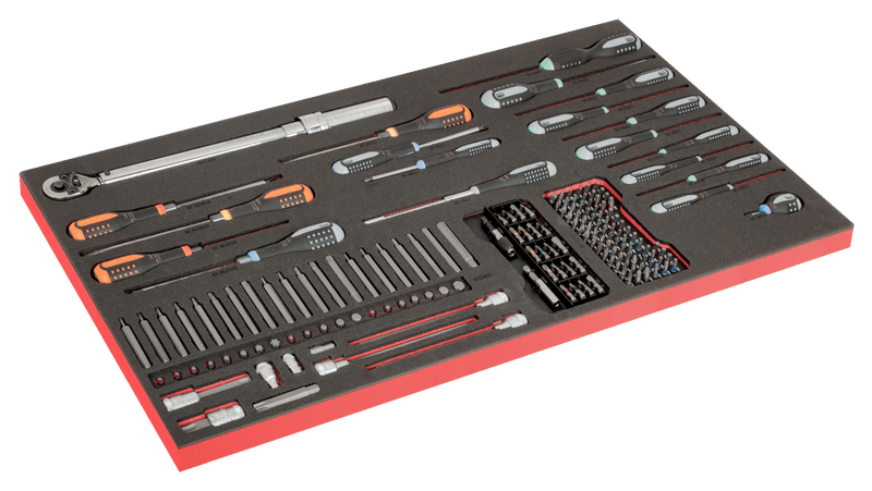 Bahco (FF1B07LM) Foam insert for 40" cart for ERGO screwdriver and bit sets - 169 pieces