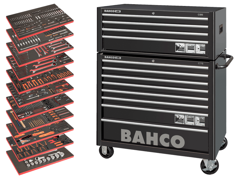 Carrinho de ferramentas de uso geral Bahco (MONSTER) - 758 peças