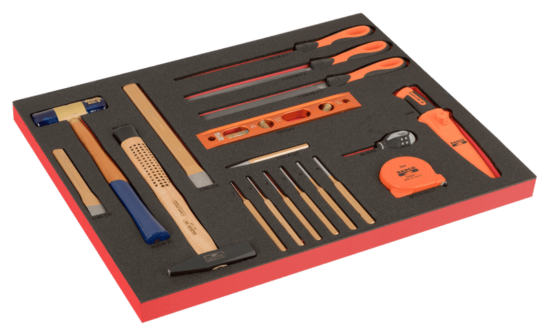 Bahco (FF1A212LM) Set of L-shaped screwdrivers, T-handle screwdrivers and ERGO screwdrivers in laser-marked foam insert 3/3 Fit&Go - 18 pieces