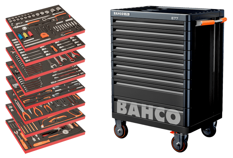 Carrinho de ferramentas para reparação automóvel Bahco (AUTO) - 357 peças