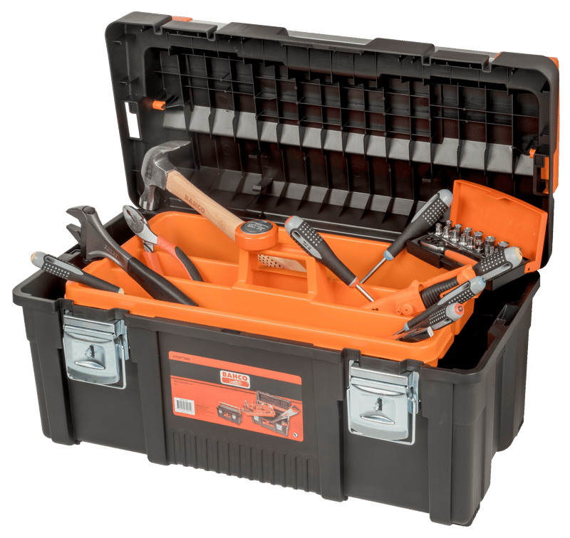 Bahco (4750PTB65TS5) Caixa metálica para kit de ferramentas de uso geral - 37 peças