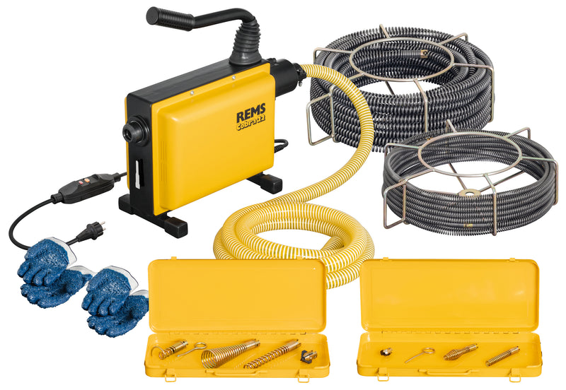 REMS (172012 R220) Desatascadora de tuberías eléctrica Cobra 22 Set 16+22