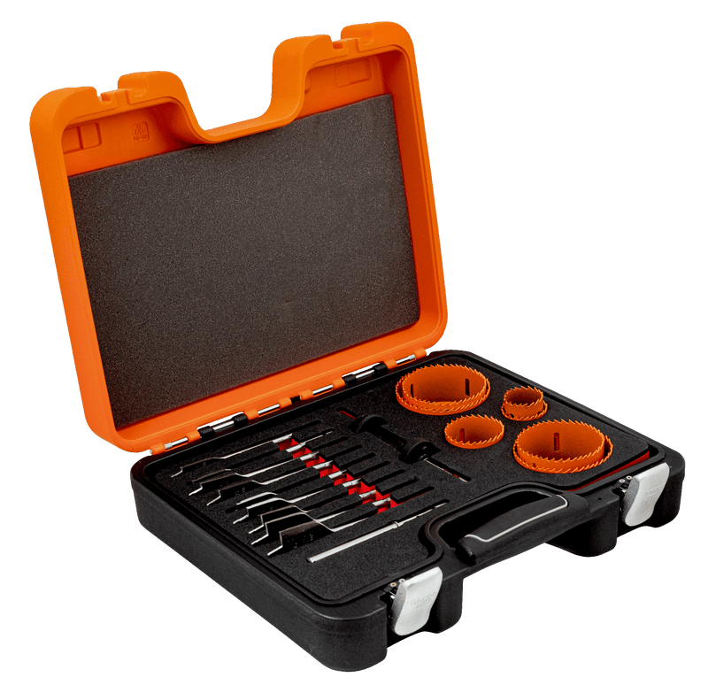 Bahco (3835-SET-711) Conjunto de serras copo, mistas 12mm-86mm - 18 peças