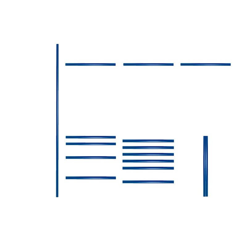 Conjunto de puxadores JBM (17850) para a Série 446 - Azul