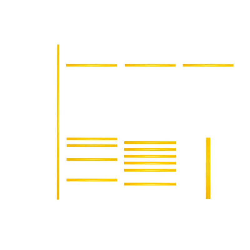 Conjunto de puxadores JBM (17851) para a Série 446 - Amarelo