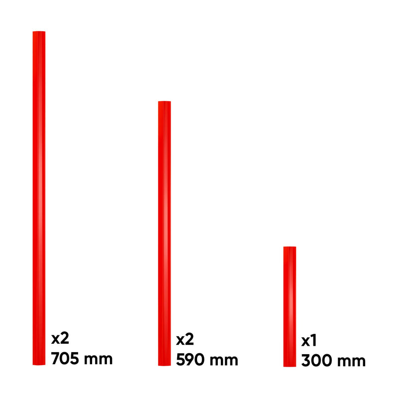 Conjunto de puxadores JBM (17855) para Série 527 - Vermelho