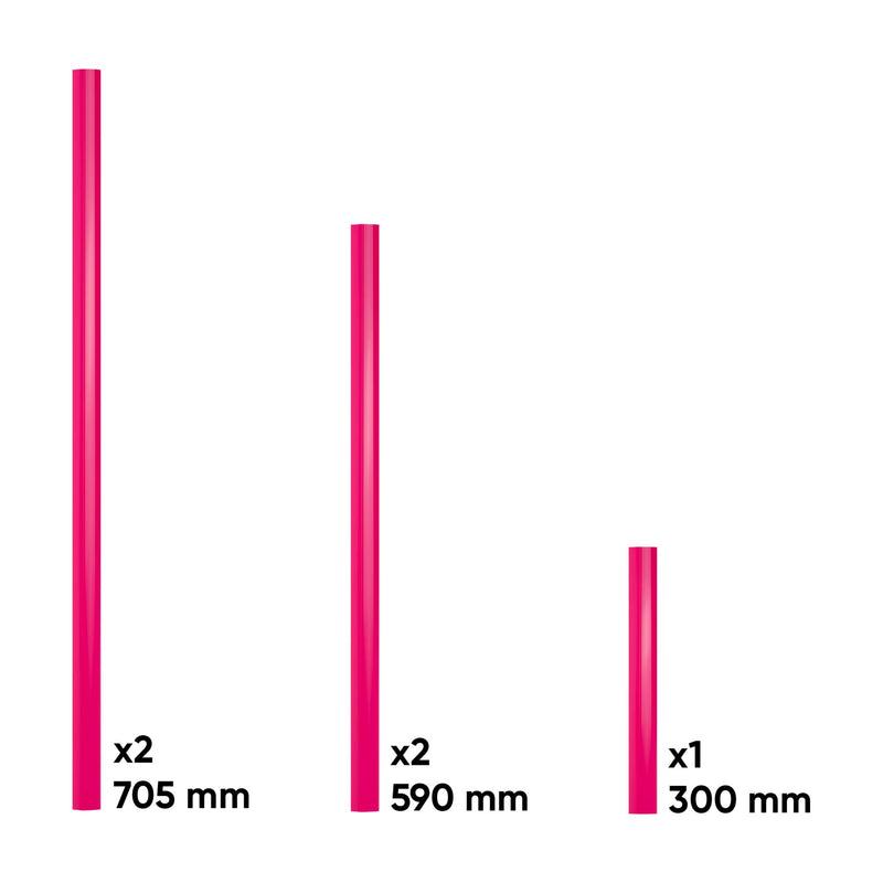Conjunto de puxadores JBM (17860) para a Série 527 - Rosa