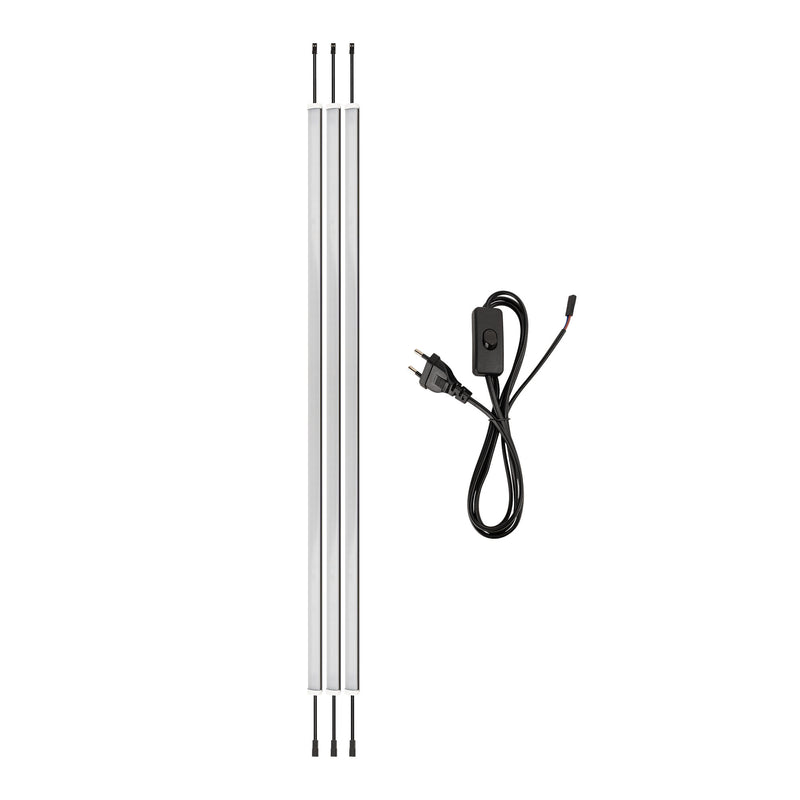 JBM (17919) Conjunto de 3 luzes LED com interruptor para Série 446