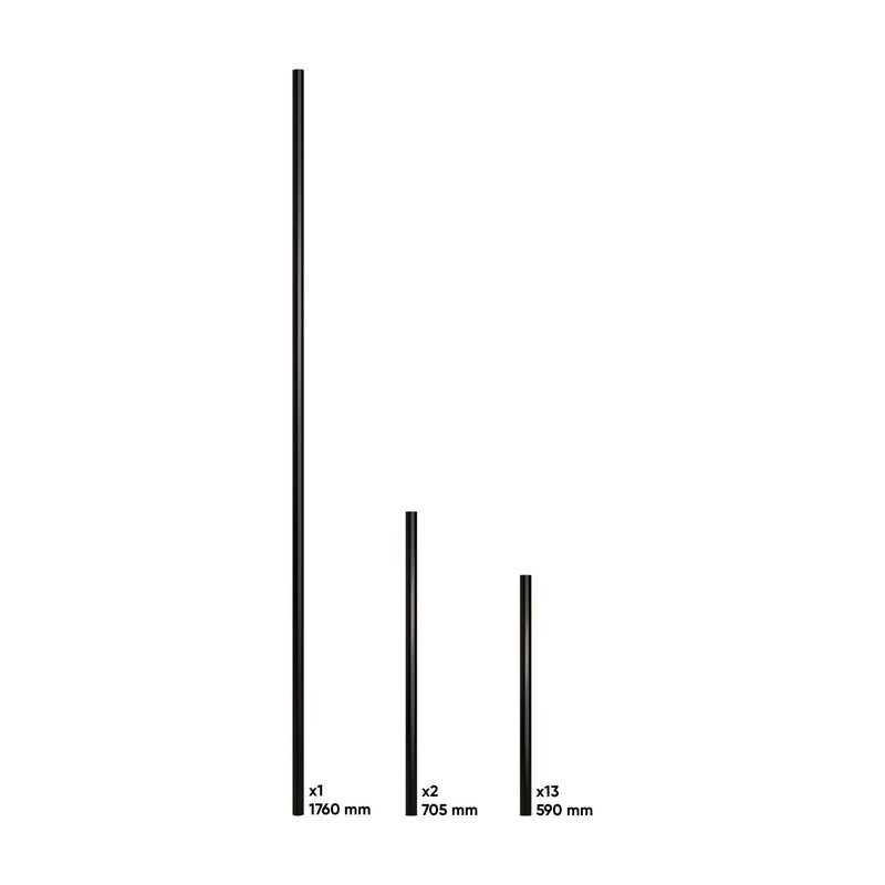JBM (17954) Juego de manijas para la serie 446 - Negro