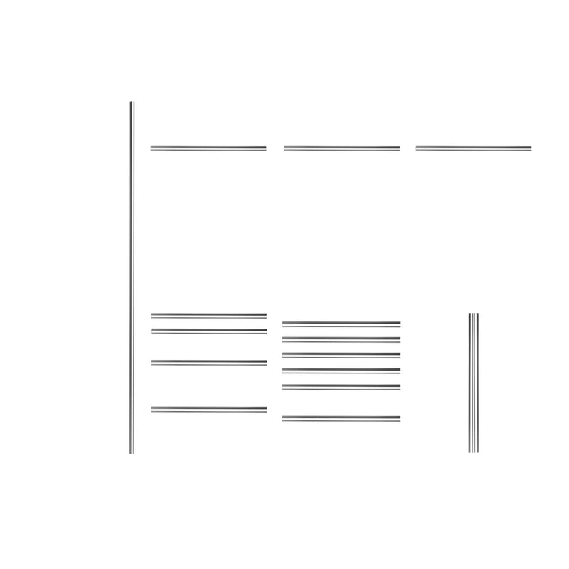 JBM (17955) Conjunto de puxadores para a série 446 - Prateado