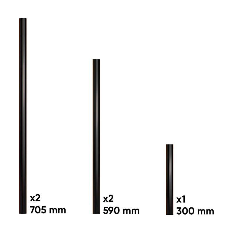 Conjunto de puxadores JBM (17956) para a Série 527 - Preto
