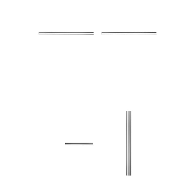 Conjunto de puxadores JBM (17957) para a Série 527 - Prateado