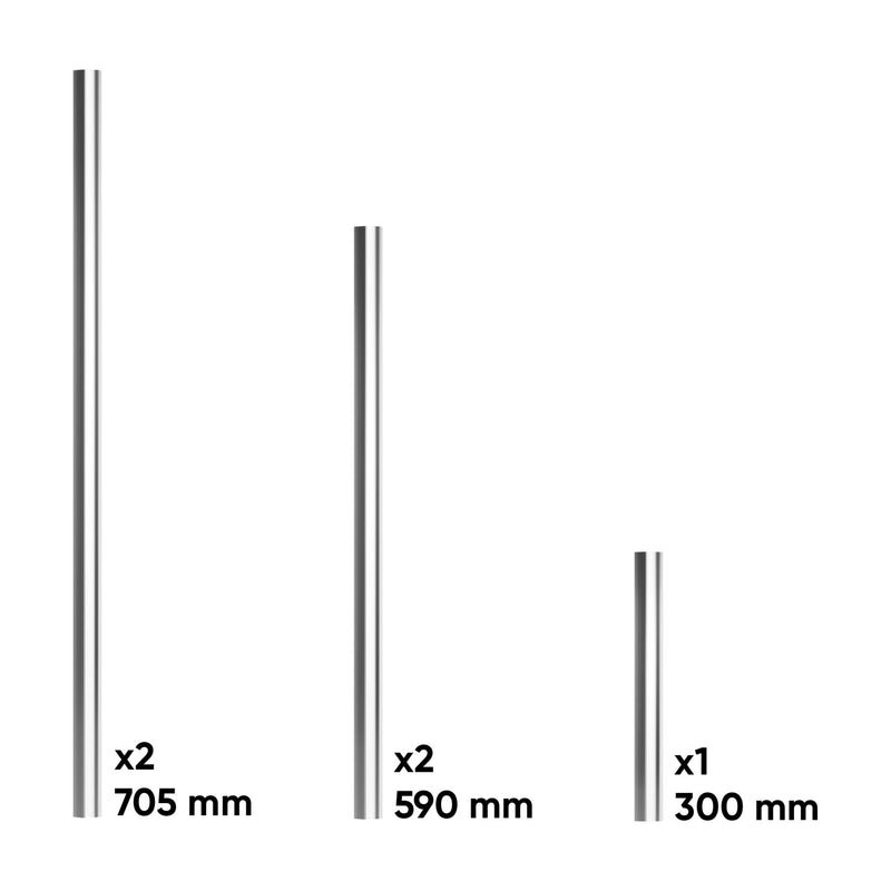 Conjunto de puxadores JBM (17957) para a Série 527 - Prateado