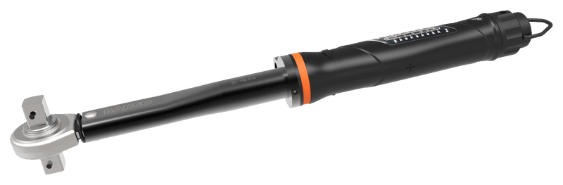 Bahco (TAH73R) Llave dinamométrica de clic ajustable mecánica con escala marcada y cabezal de trinquete fijo con placa metálica 60-300 Nm