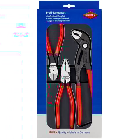 Conjunto de Potência Knipex (00 20 10) 1x 02 01 180, 1x 87 01 250, 1x 74 01 160
