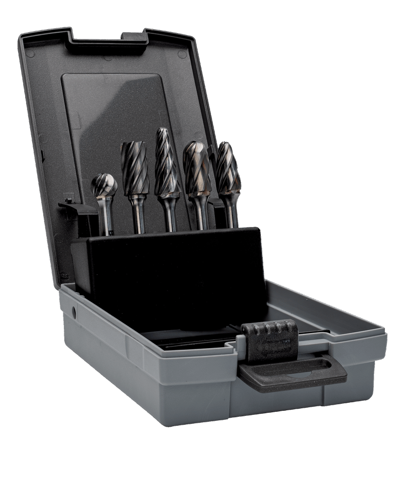 Bahco (RB-SET-AL06-5P) Tungsten Carbide Rotary Burr Set for Aluminum - 5 Pieces