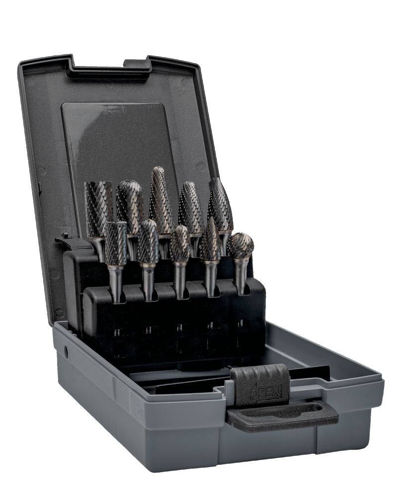 Bahco (RB-SET-M06X-10P) Conjunto de fresas rotativas de carboneto de tungsténio para metal - 10 peças