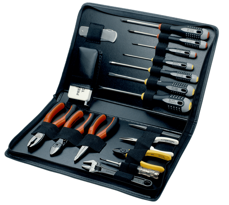 Bahco (9852) KIT DE HERRAMIENTAS ELECTRÓNICAS, 17 PIEZAS, EN BOLSA
