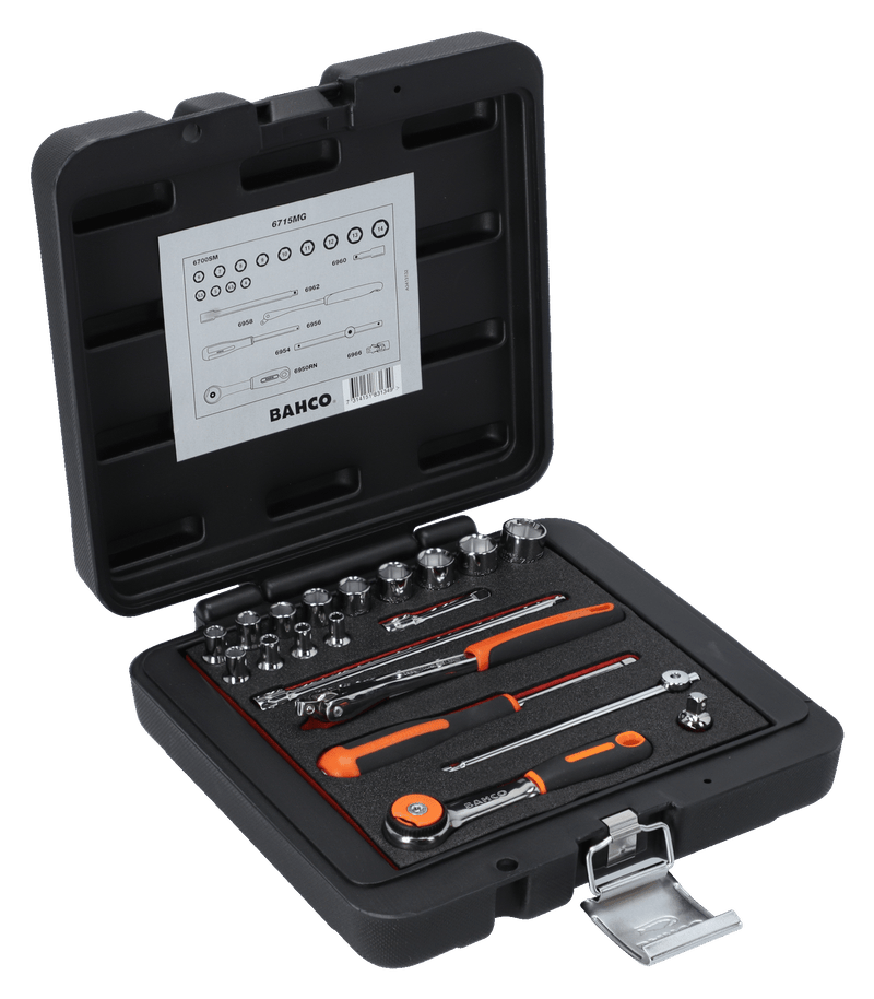 Bahco (6715MG) Conjunto de chaves de caixa, 20 peças