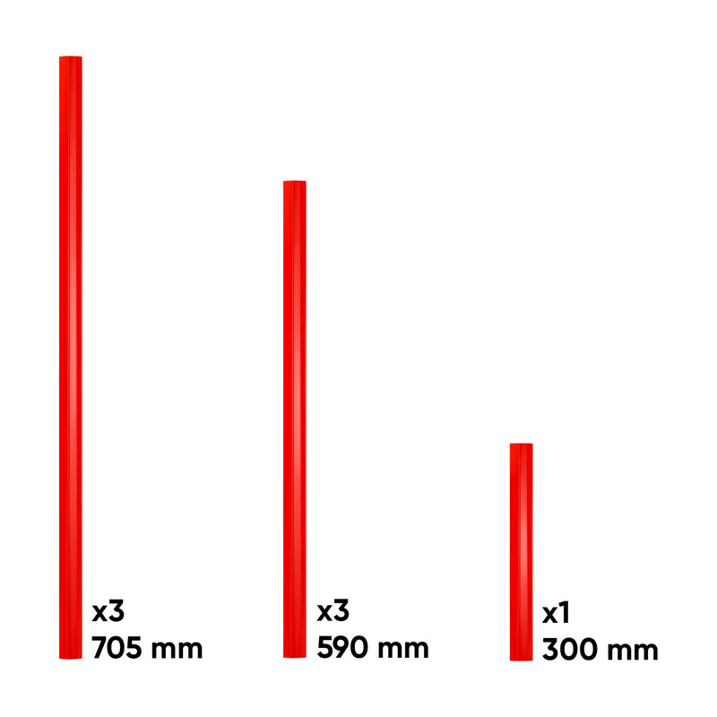 JBM (18011) Handle Set For Series 518 - Red