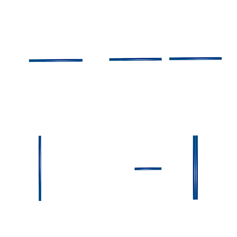 Conjunto de puxadores JBM (18012) para a Série 518 - Azul