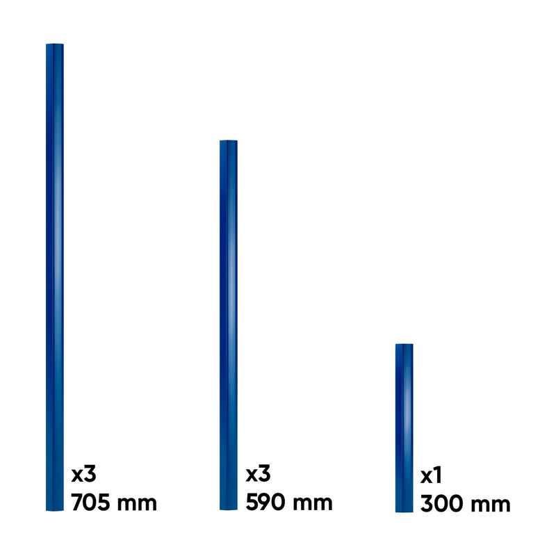 Conjunto de puxadores JBM (18012) para a Série 518 - Azul