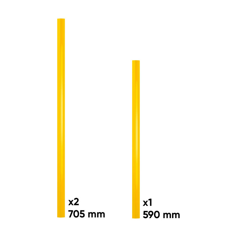Conjunto de puxadores JBM (18023) para Série 525 - Amarelo