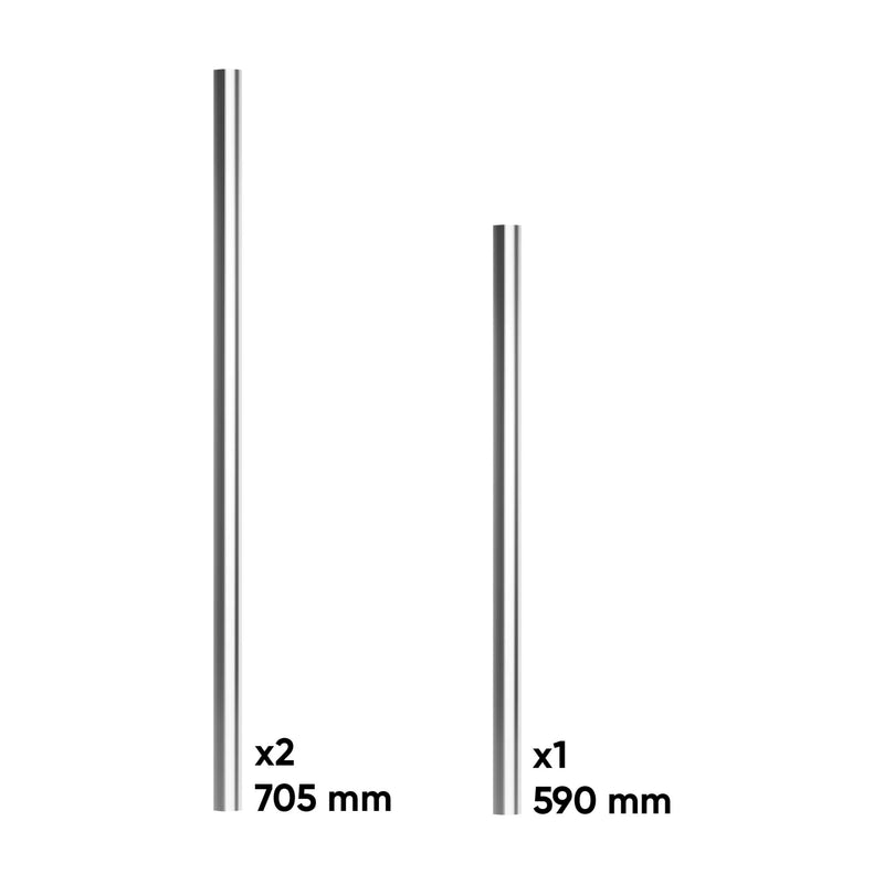 Juego de manijas JBM (18028) para Serie 525 - Plata