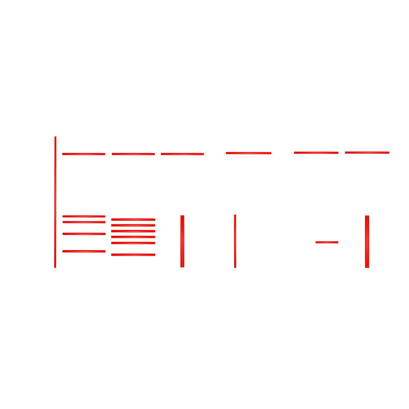 Juego de manijas JBM (18037) para Serie 565 - Rojo