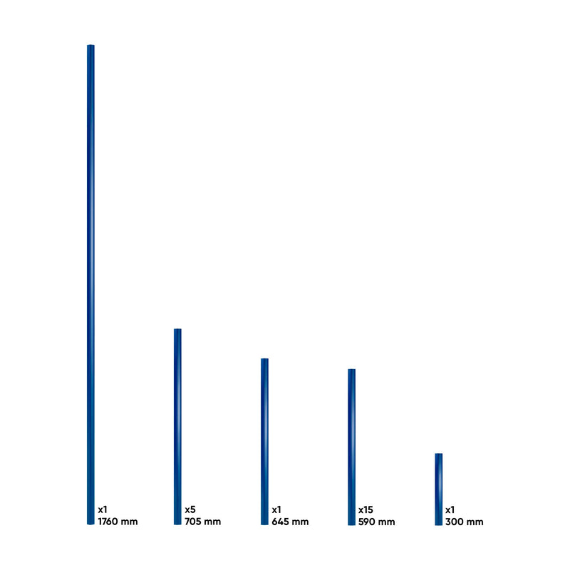 Juego de manijas JBM (18038) para Serie 565 - Azul