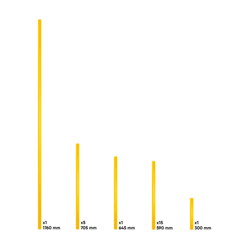 Juego de manijas JBM (18039) para Serie 565 - Amarillo