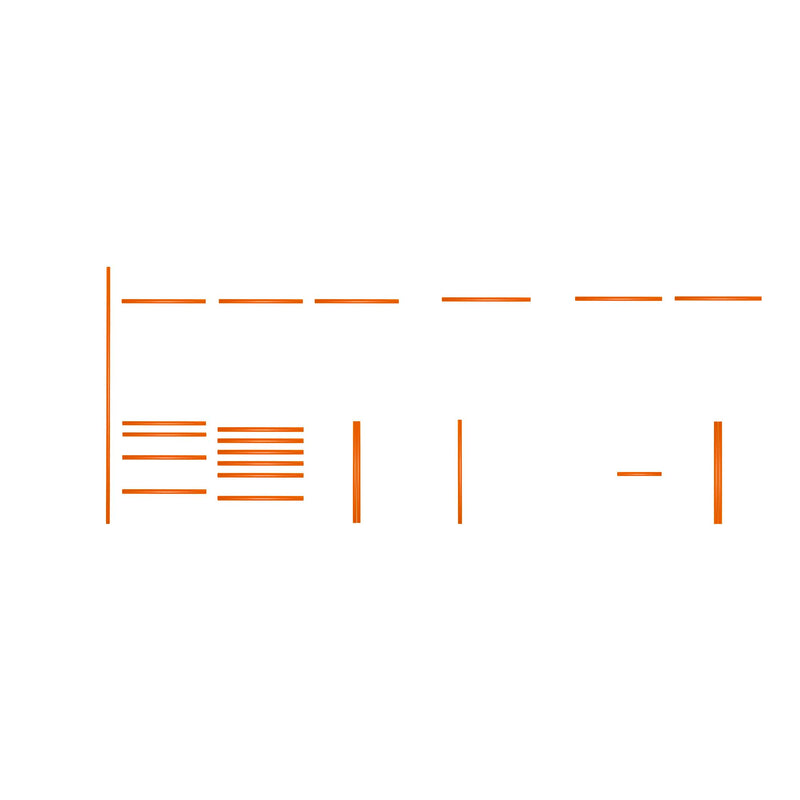 Juego de manijas JBM (18040) para Serie 565 - Naranja