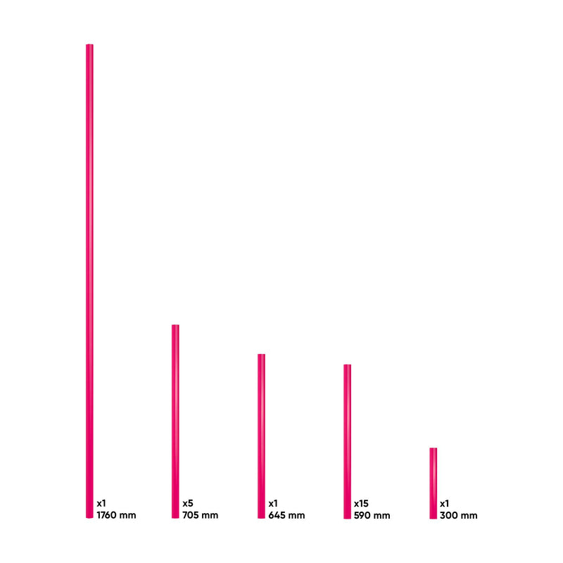 Juego de manijas JBM (18042) para Serie 565 - Rosa