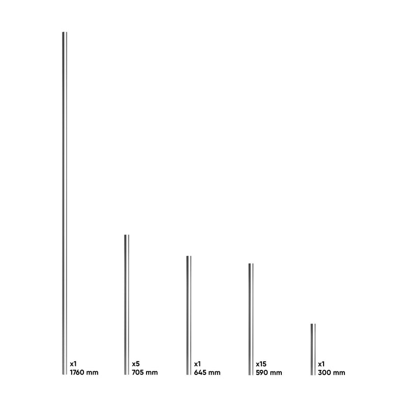 Juego de manijas JBM (18044) para Serie 565 - Plata