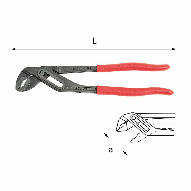 Alicate ajustável USAG (180 C) com junta de caixa