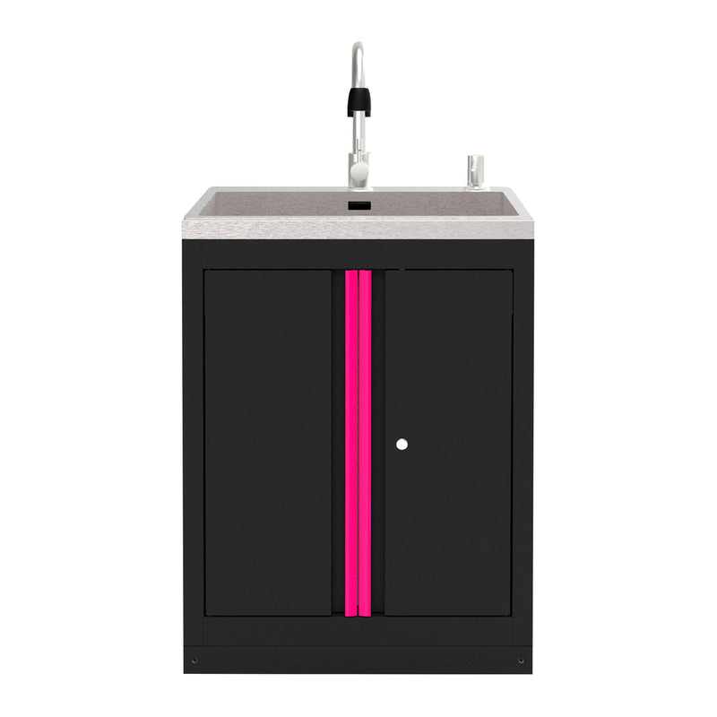 JBM (18103P) Cabinet with Integrated Sink - Pink