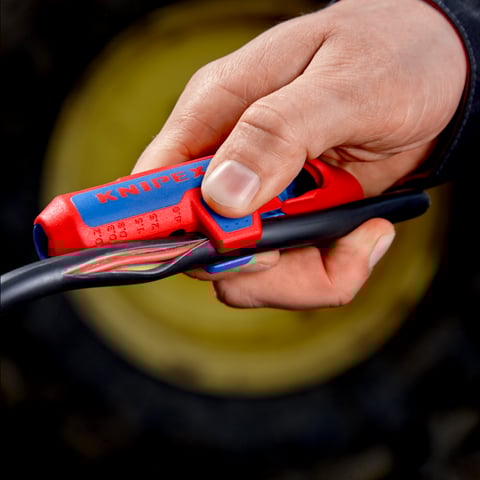 Ferramenta de decapagem fotovoltaica Knipex (16 95 03 SB) ErgoStrip