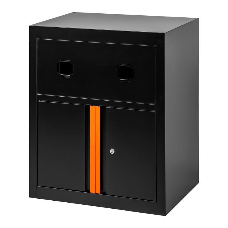 JBM (18403O) Cabinet with Compressed Air and Electric Reels – Orange