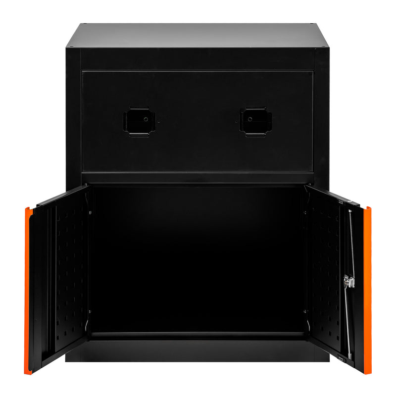 JBM (18403O) Cabinet with Compressed Air and Electric Reels – Orange
