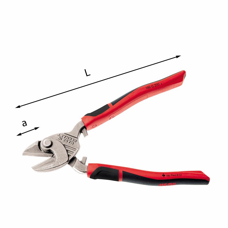 USAG (189 G) Cortador diagonal de alta alavancagem com pivot deslocado