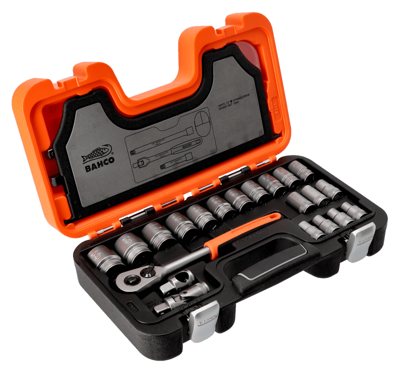 Juego de llaves de vaso Bahco (S240) de 1/2", 24 piezas